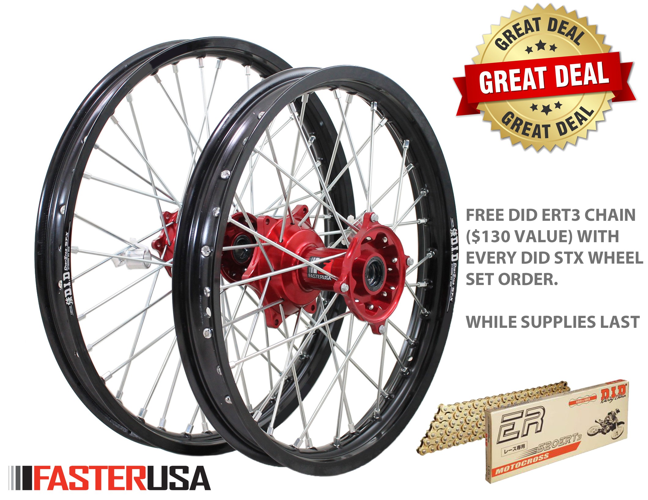 GAS GAS 125-450 WHEELSET FASTERUSA DID STX